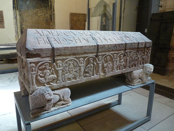 Sarcophage d'Adeloch  l'glise Saint-Thomas de Strasbourg